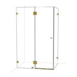 Rectangle L-Shape Shower Screen – Chrome