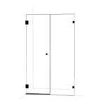 Wall to Wall Shower Screen Black