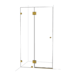 Wall to Wall Shower Screen Gold